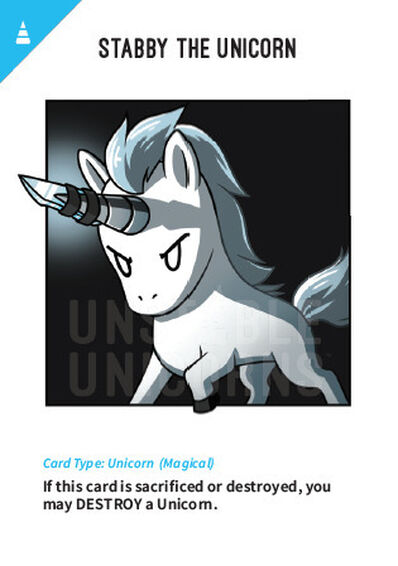 Stabby the Unicorn card